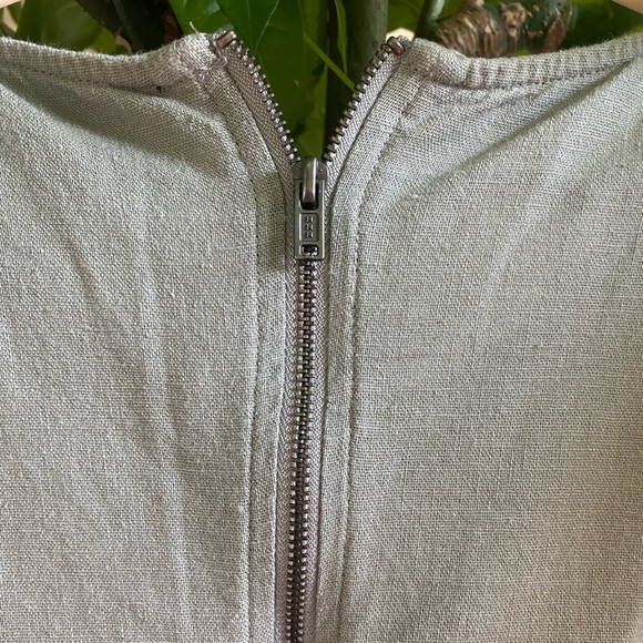 🐢🐢 ARMY GREEN LINEN DRESS 🐢🐢 - Picture 4 of 5